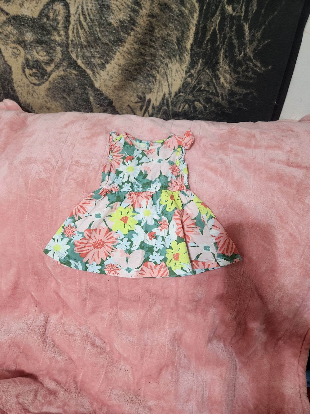 Carter's Floral Print Infant Outfit in Pink, Green, Coral